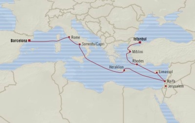 Cruises Around The World Oceania Nautica May 4-16 2026 Cruises Istanbul, Turkey to Barcelona, Spain