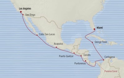 Oceania Regatta January 17 February 2 2017 Cruises Los Angeles, CA, United States to Miami, FL, United States