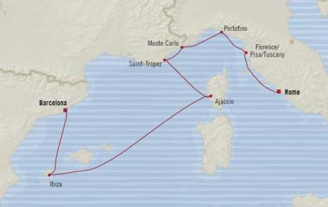 Cruises Around The World Oceania Riviera May 28 June 4 2026 Cruises Barcelona, Spain to Civitavecchia, Italy