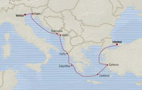 Cruises Around The World Oceania Riviera May 6-16 2026 Cruises Istanbul, Turkey to Venice, Italy