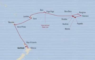 Cruises Around The World Oceania Sirena April 23 May 19 2026 Cruises Auckland, New Zealand to Papeete, French Polynesia