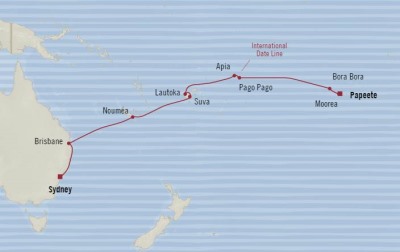 Oceania Sirena February 16 March 6 2017 Cruises Papeete, French Polynesia to Sydney, Australia