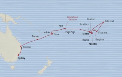 Oceania Sirena February 4 March 6 2017 Cruises Papeete, French Polynesia to Sydney, Australia