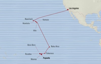 Oceania Sirena January 4-25 2017 Cruises Los Angeles, CA, United States to Papeete, French Polynesia