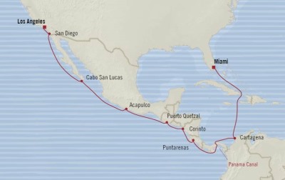Oceania Sirena June 6-21 2017 Cruises Los Angeles, CA, United States to Miami, FL, United States