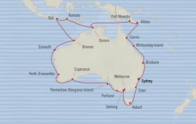 Oceania Sirena March 6 April 9 2017 Cruises Sydney, Australia to Sydney, Australia