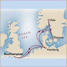 Croisieres de luxe Map Cunard Queen Mary 2 Qm 2 Southampton - Southampton