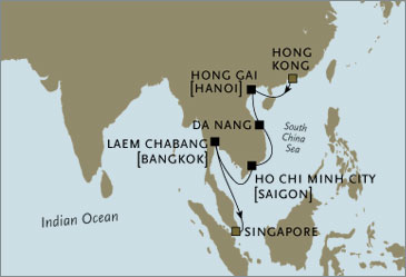 Croisieres de luxe - Seven Seas Voyager Regent Singapore Hong Kong
