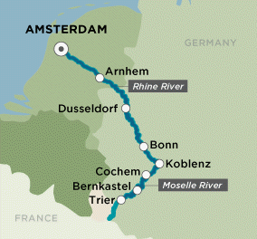 Crystal Bach River Cruises BACH 2019 Large Map Image Voyage Number: RBA190621-10