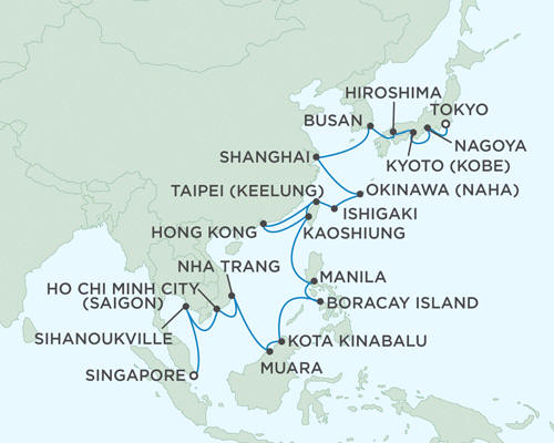 LUXURY CRUISES - Penthouse, Veranda, Balconies, Windows and Suites Regent Seas Seas Voyager Cruises March 11 April 13 2027 - 33 Days