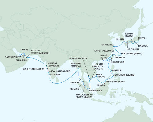 Cruises Around The World Regent Seas Seas Voyager Cruises March 11 May 3 2024 - 53 Days