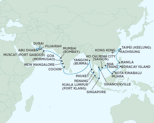 Cruises Around The World Regent Seas Seas Voyager Cruises March 27 May 3 2024 - 37 Days