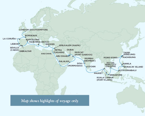 LUXURY CRUISES - Penthouse, Veranda, Balconies, Windows and Suites Regent Seas Seas Voyager Cruises March 27 June 6 2027 - 71 Days