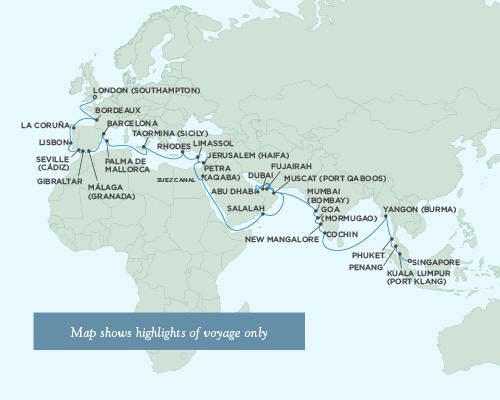 LUXURY CRUISES - Penthouse, Veranda, Balconies, Windows and Suites Regent Seas Seas Voyager Cruises April 13 June 6 2027 - 54 Days