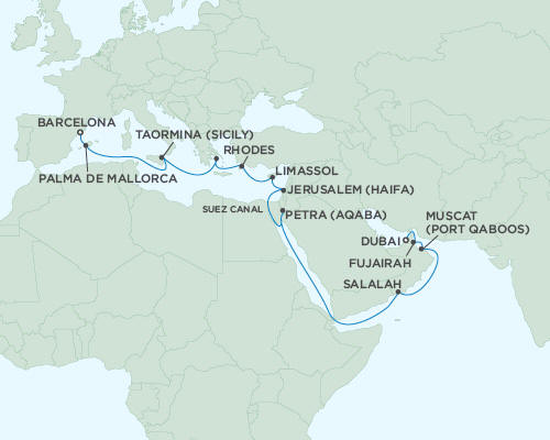 LUXURY CRUISES - Penthouse, Veranda, Balconies, Windows and Suites Regent Seas Seas Voyager Cruises May 3-23 2027 - 20 Days