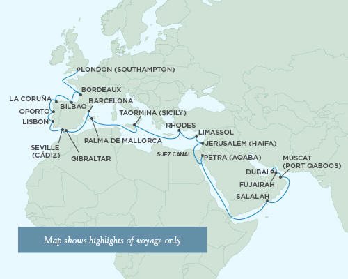 LUXURY CRUISES - Penthouse, Veranda, Balconies, Windows and Suites Regent Seas Seas Voyager Cruises May 3 June 6 2027 - 34 Days