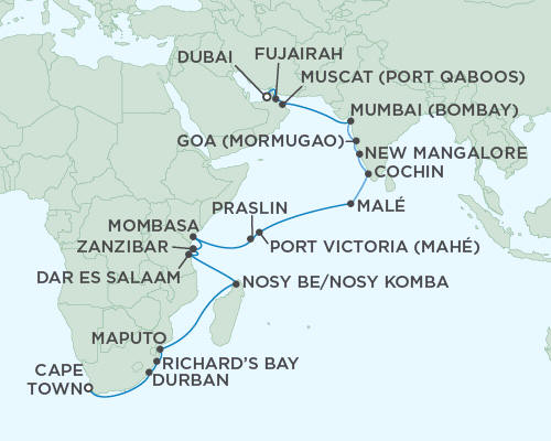 LUXURY CRUISES - Penthouse, Veranda, Balconies, Windows and Suites Regent Seas Seas Voyager Cruises November 21 December 21 2027 - 30 Days