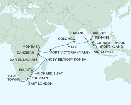 Regent Seas Seas Voyager Cruises December 21 2015 January 18 2016 - 28 Days