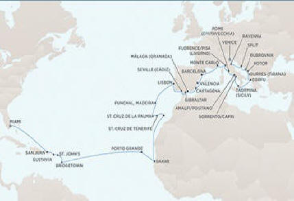 Cruises Around The World Regent Seven Seas Mariner September 23 November 3 2026 - 41 Days