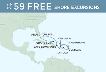 Itinerary Map December 18-28 2016 - Regent Explorer 2016 10 Days Miami to Miami