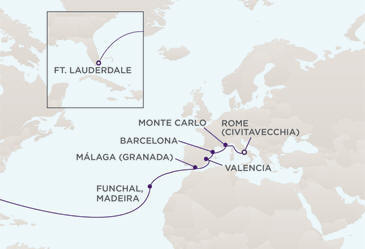 Map Regent Seven Seas Cruises RSSC Mariner 2011