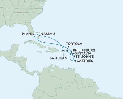 Cruises Around The World Regent Mariner 2025 November 4-15 2025 - 11 Days Miami, FL to Miami, FL
