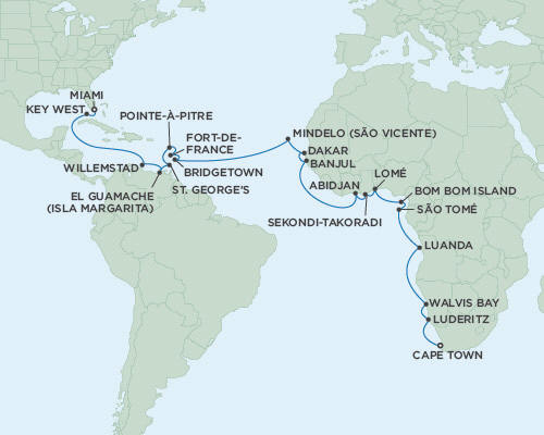 Cruises Around The World Regent Navigator 2025 - December 1 2025 January 5 2026 - 35 Days
