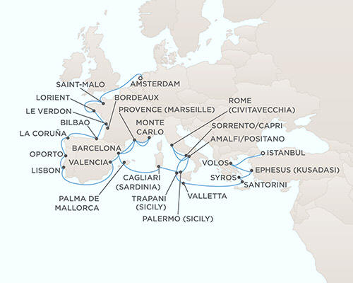 Cruises Around The World Regent Seven Seas Voyager Cruises September 30 October 31 2026 - 31 Days