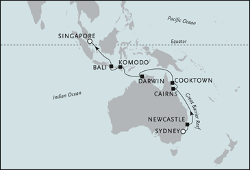 Luxury Cruise SINGLE/SOLO Sydney to Singapore