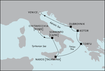 Rome to Venice Luxury Cruises