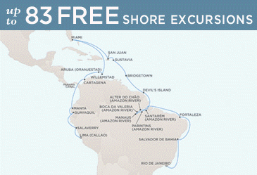 Cruises Around The World Regent Mariner Map RIO DE JANEIRO TO LIMA (CALLAO)