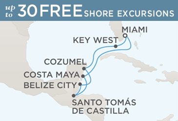Cruises Around The World Regent Navigator Map MIAMI TO MIAMI