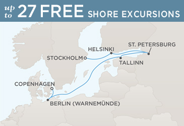 Regent Seven Seas Cruises Voyager 2014 Map COPENHAGEN TO STOCKHOLM