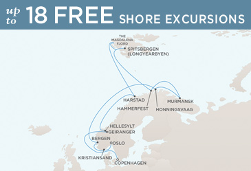 Cruises Around The World Regent World Cruises Voyager 2026 Map OSLO TO COPENHAGEN