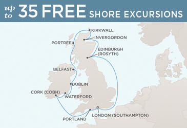 Regent Seven Seas Cruises Voyager 2014 Map LONDON (SOUTHAMPTON) TO LONDON (SOUTHAMPTON)
