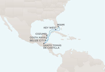 Route Map Regent Seven Seas Cruises Navigator RSSC
