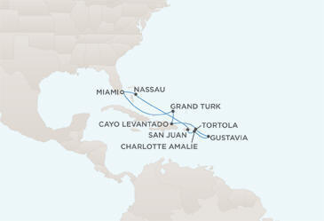 LUXURY CRUISES - Penthouse, Veranda, Balconies, Windows and Suites Route Map Regent Cruises Navigator RSSC