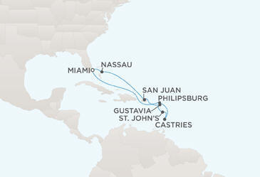 Route Map Regent Seven Seas Cruises Navigator RSSC 2013 January 27 February 6 2013 - 10 Days
