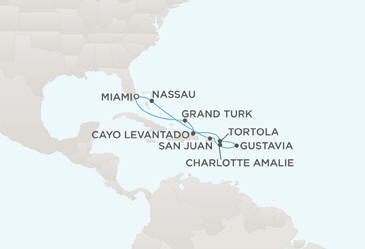 Route Map Regent Seven Seas Cruises Navigator RSSC 2013 February 6-16 2013 - 10 Days