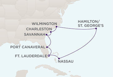 Croisieres de luxe Map - Regent Seven Seas Navigator Croisires