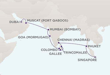 Cruises Around The World Route