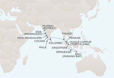 Cruises Around The World Route Map Cruises Around The World Regent World Cruises Voyager RSSC
