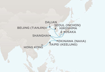 LUXURY CRUISES - Penthouse, Veranda, Balconies, Windows and Suites Route Map Regent Cruises Voyager RSSC February 27 March 16 2020 - 17 Days