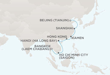 Cruises Around The World Route Map Cruises Around The World Regent World Cruises Voyager RSSC March 16 April 1 2029 - 16 Days