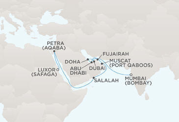 LUXURY CRUISES - Penthouse, Veranda, Balconies, Windows and Suites Route Map Regent Cruises Voyager RSSC April 18 May 4 2020 - 16 Days