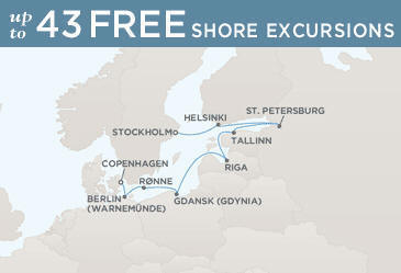 Route Map Regent Seven Seas Cruises Voyager RSSC July 1-11 2013 - 10 Days