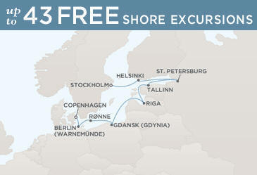 Route Map Regent Seven Seas Cruises Voyager RSSC July 18-28 2013 - 10 Days