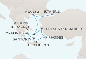 Croisieres de luxe Map - Regent Seven Seas Croisires Mariner
