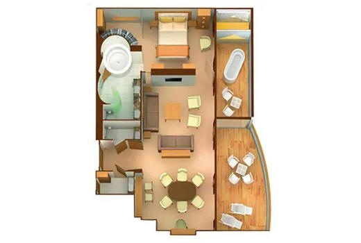 Seabourn Encore Luxury World Cruises Category GR (Grand Signature Suite)