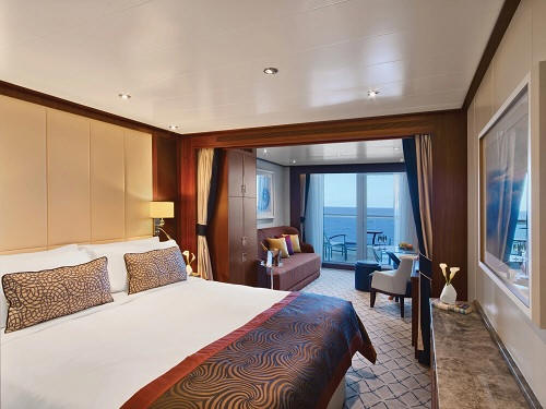 Seabourn Encore Luxury World Cruises Category V4, V3, V2, V1 (Veranda Suite)